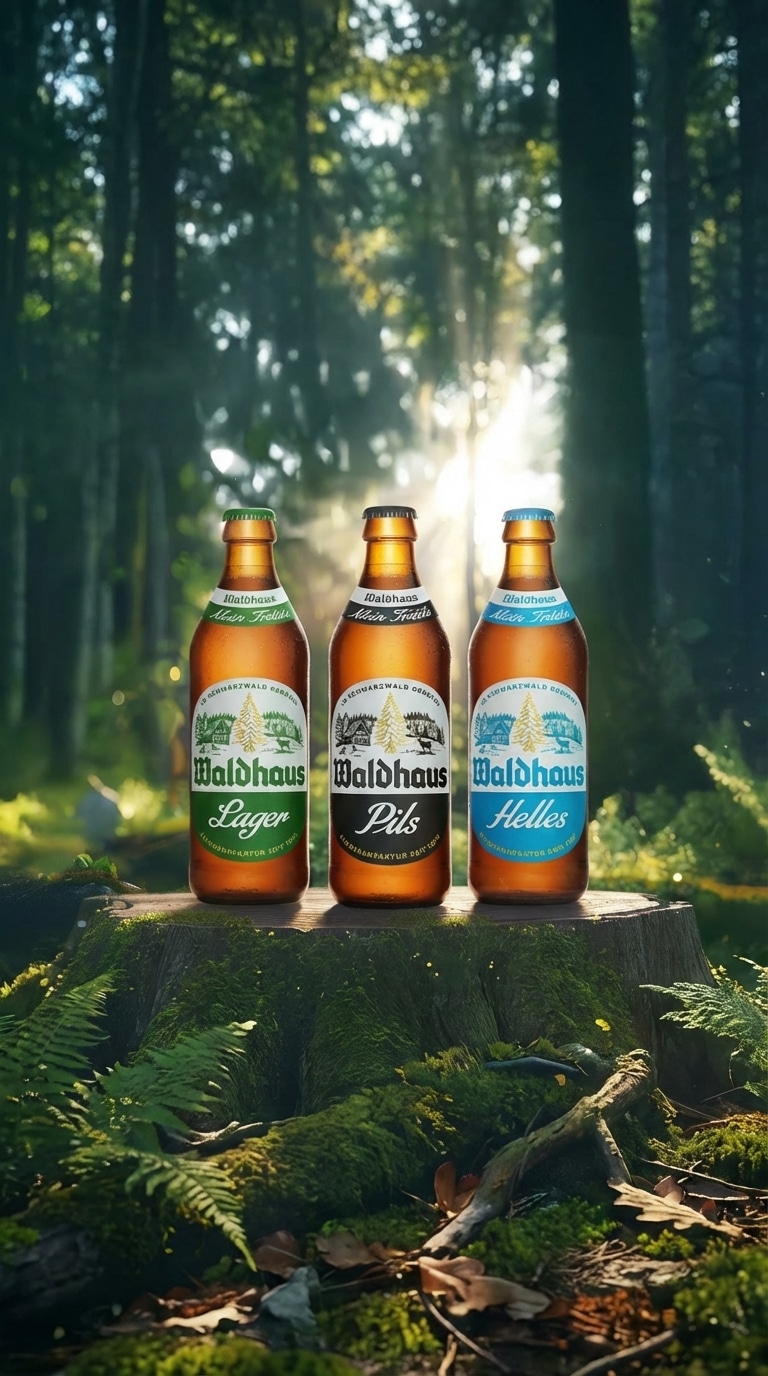 Diverse Flaschen von der Brauerei Waldhaus