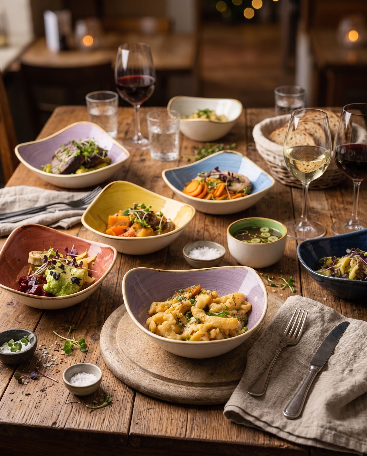 Ein Tisch mit Auswahl an Schwarzwald Tapas